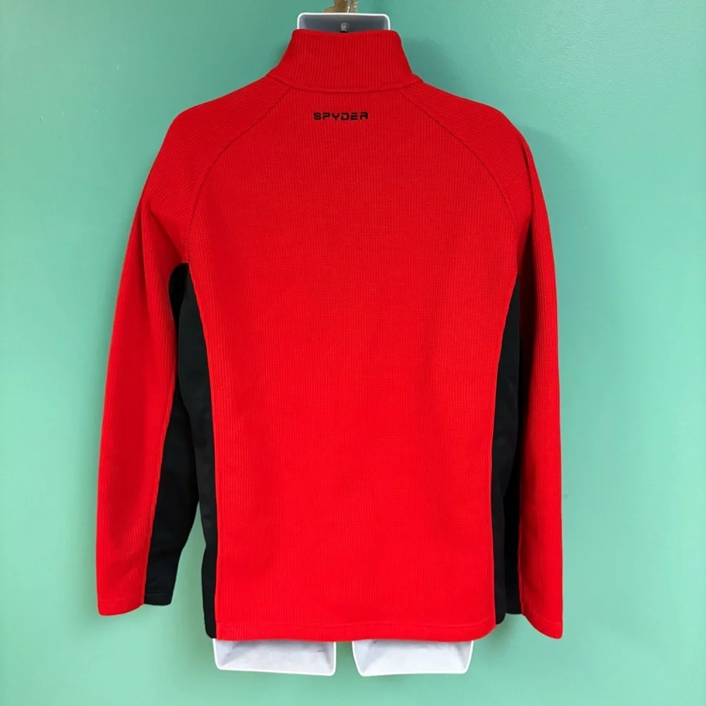 Spyder Red & Black Outbound Half-Zip Core Sweater Jacket Mens L
